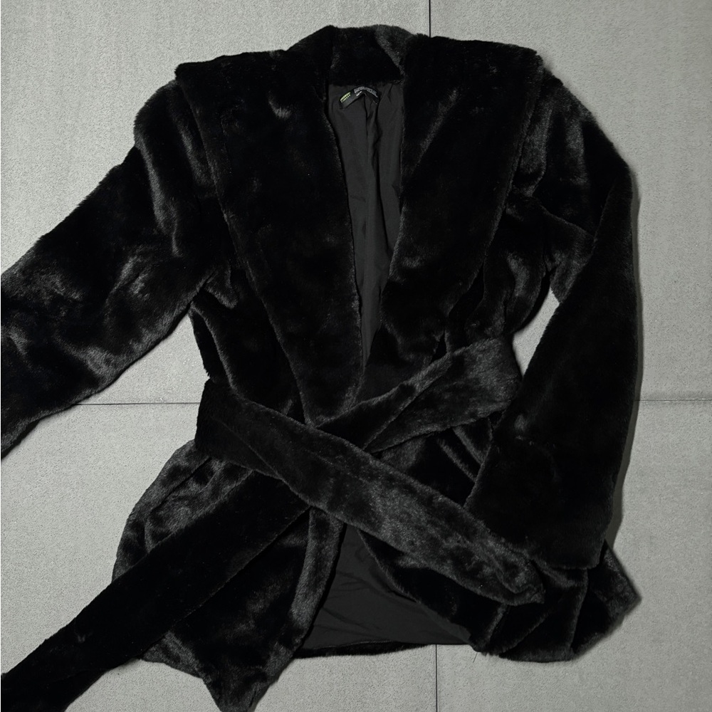 FINESSE Black Faux Fur Jacket